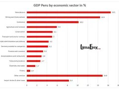 GDP Peru by economic sector in % 2022