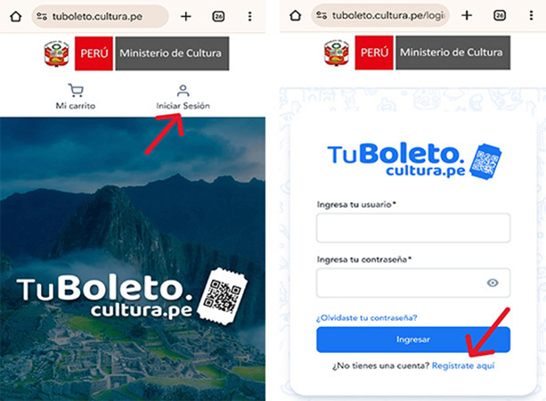 TuBoleto Peru: How to create an account