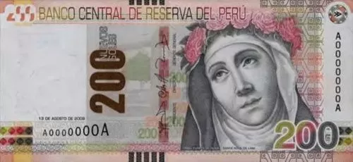 S/. 200 bill with Saint Rose S/. 200 bill with Saint Rose