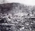 Destruction in Arica by the earthquake from 1868