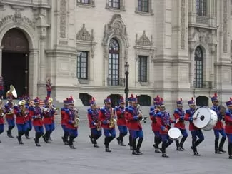 Changing of the Guards at the Presidential Palace in Lima, Peru Changing of the Guards at the Presidential Palace in Lima, Peru