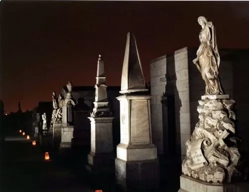 Presbitero Maestro Cemetery in Lima by night Presbitero Maestro Cemetery in Lima by night