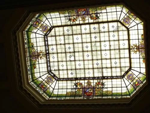 Admirable skylight inside the Presidential Palace in Lima, Peru Admirable skylight inside the Presidential Palace in Lima, Peru