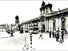 Old Photograph of the Presidential Palace in Lima, Peru