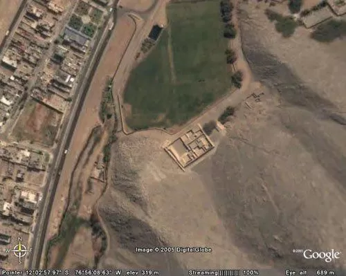 Aerial view of Puruchuco in Lima Aerial view of Puruchuco in Lima