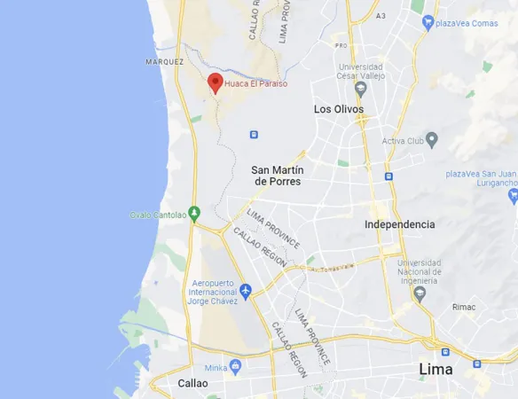 location map of El Paraiso, Lima location map of El Paraiso, Lima