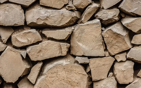 Stone wall of a structure at the El Paraiso complex in Lima Stone wall of a structure at the El Paraiso complex in Lima