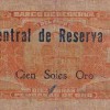 1922 - 100 Soles de Oro Provisional banknote (back)