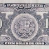 1956 - 100 Soles de Oro banknote (back)