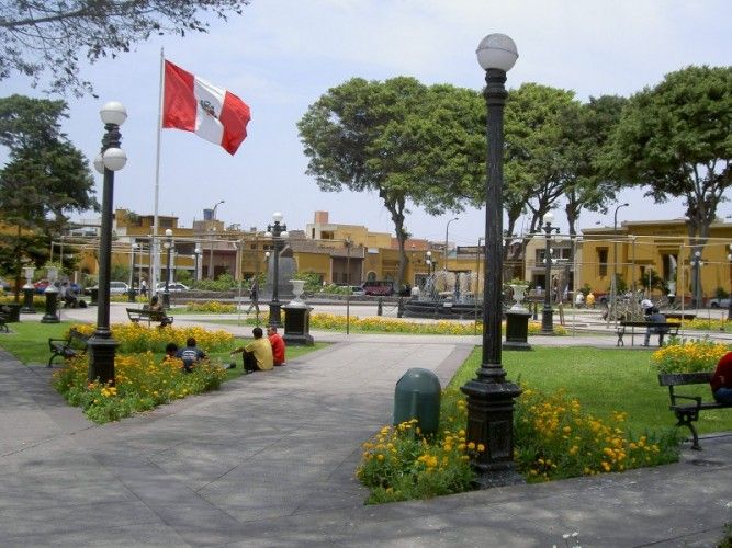 Main square of Lima&#039;s district Pueblo Libre