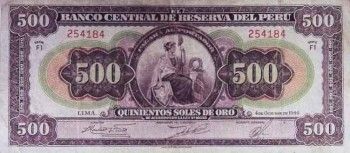 1946 - 500 Soles de Oro banknote (front)