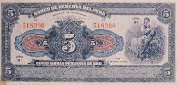 1922 - 50 Soles de Oro Provisional banknote (front)