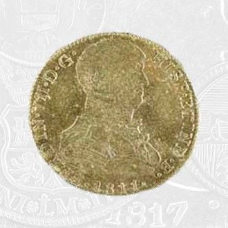 1811 - 8 Escudos Coin Lima Mint (coin front)