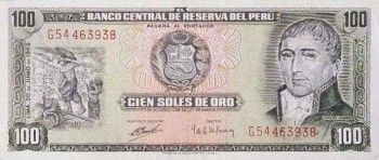 1969 - 100 Soles de Oro banknote (front)