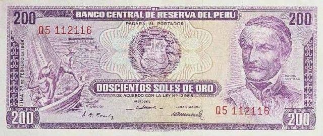 1968 - 200 Soles de Oro banknote