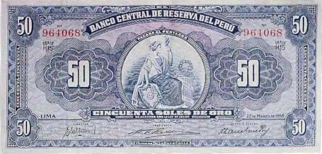 1956 - 50 Soles de Oro banknote