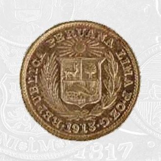 1913 - A Fifth Libra Coin Lima Mint
