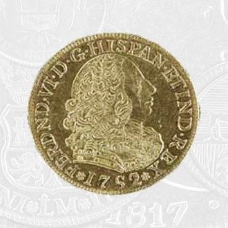 1752 - 4 Escudos Coin Lima Mint
