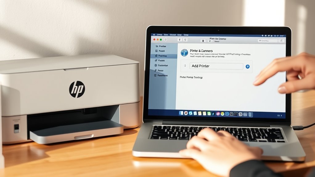 add hp printer via ip