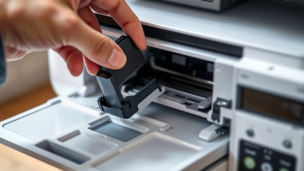 careful removal of empty cartridge