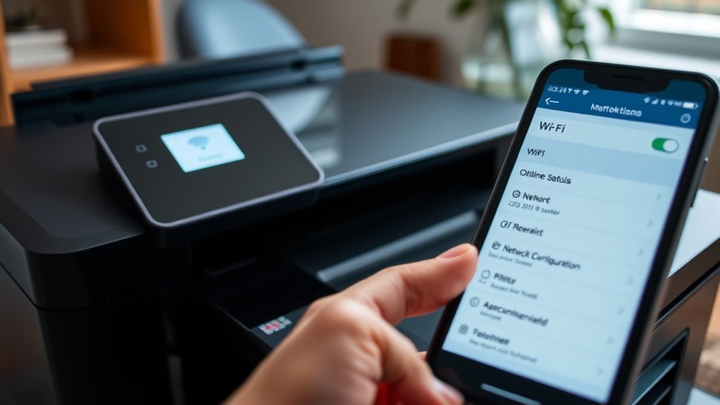 check printer network settings