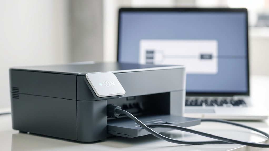 confirm printer power and connection