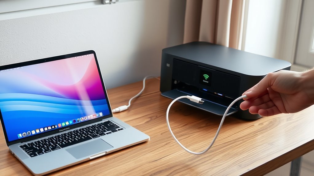 connect macbook to printer