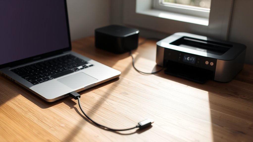 connect usb printer install drivers