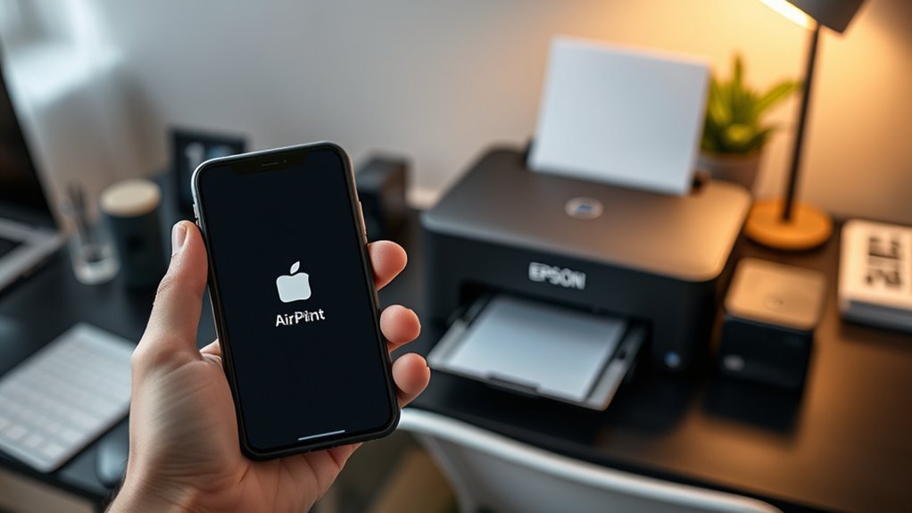 ensure iphone and epson connected