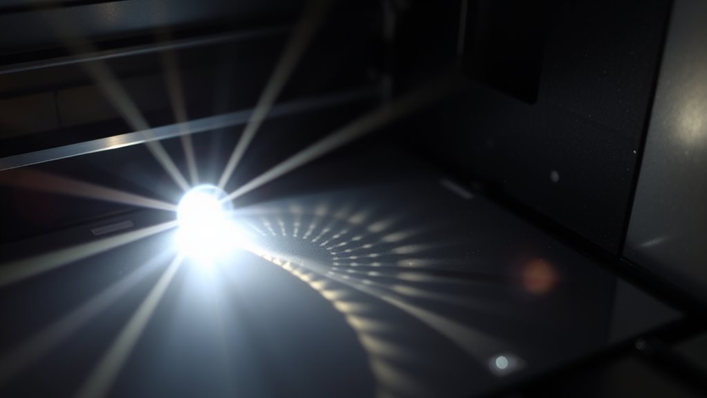 laser creates latent electrostatic image