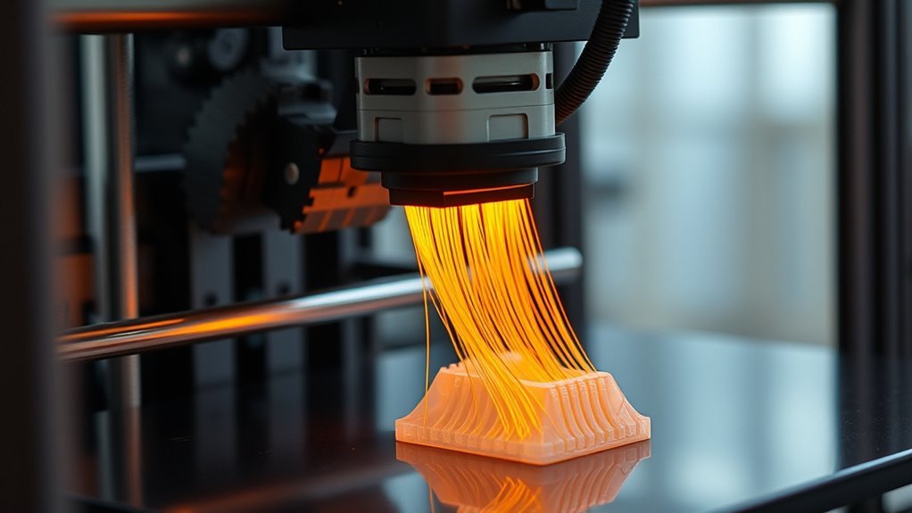 layer by layer heated thermoplastic extrusion