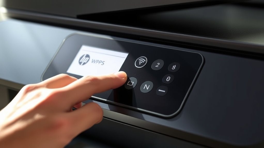 locate hp printer wps pin