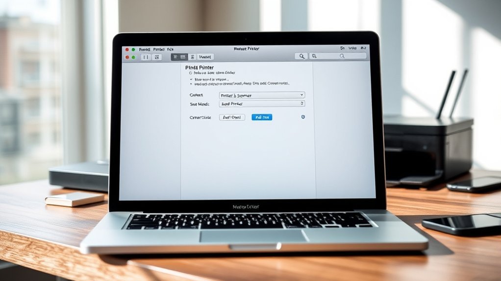 manual printer setup on mac