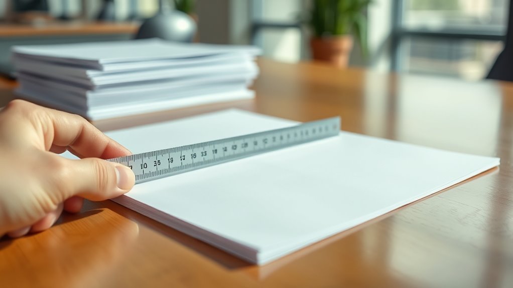 measure legal paper dimensions