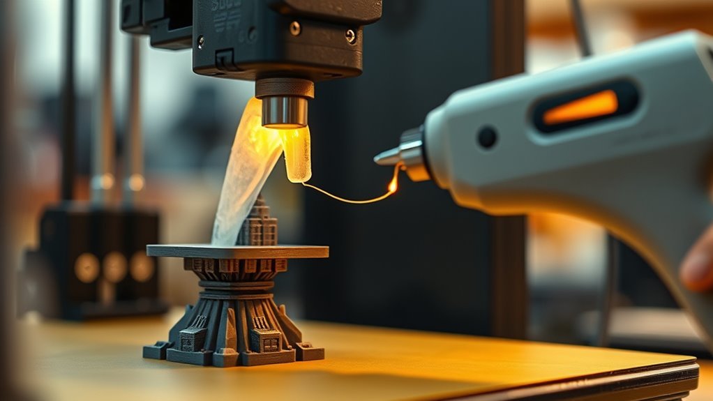 melting filament builds layered objects