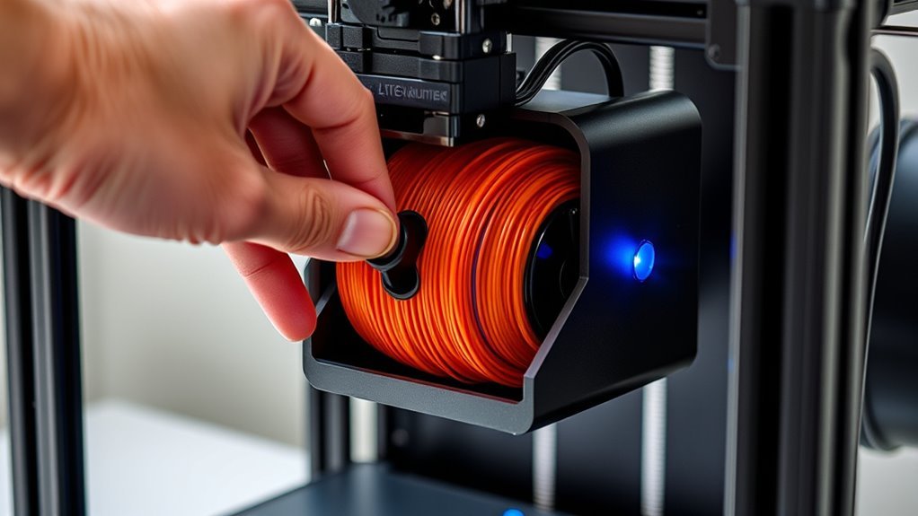mount spools feed through ptfe