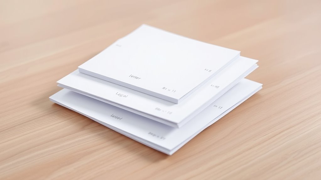 paper sizes and uses