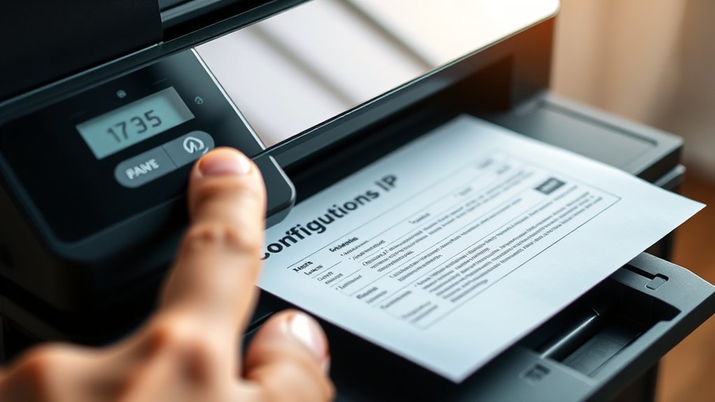 print network configuration page