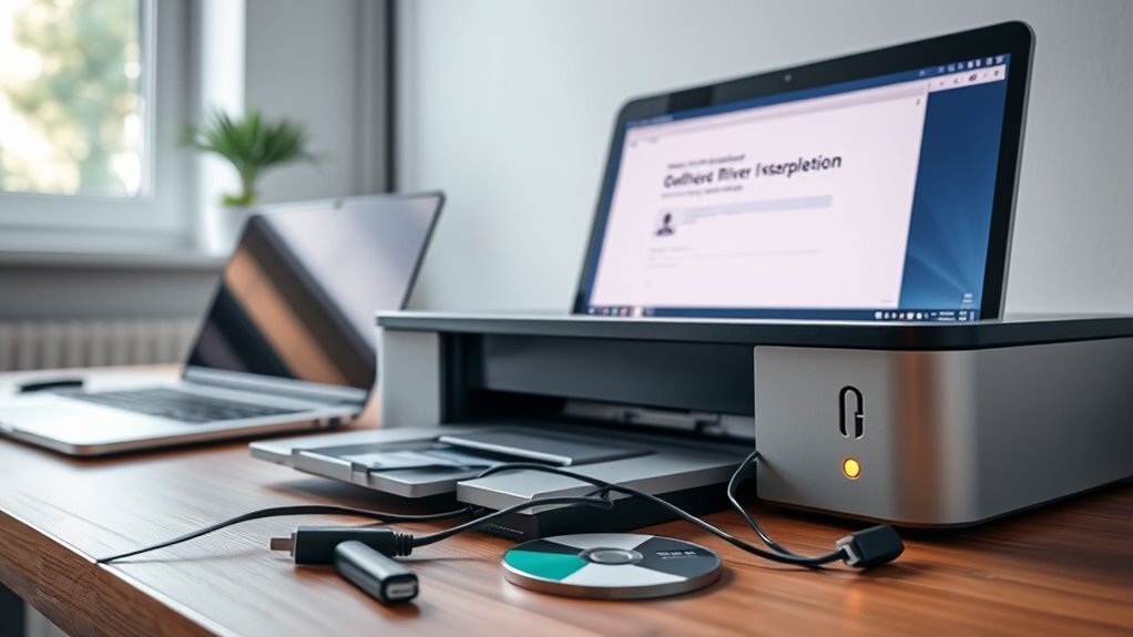 printer driver unavailable after update