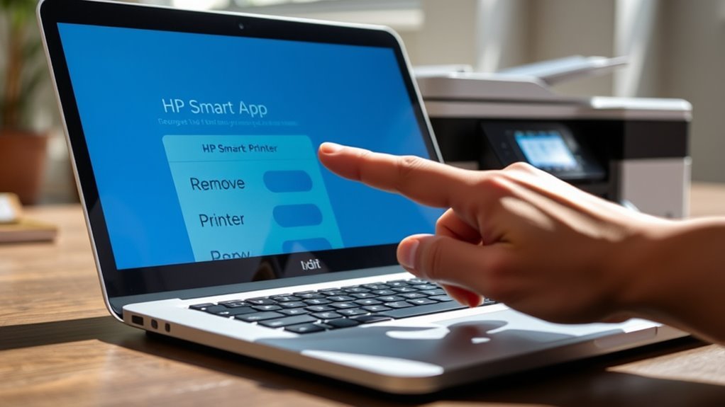 remove hp smart printer