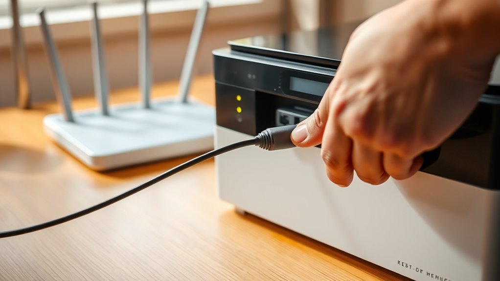 restart printer and network devices