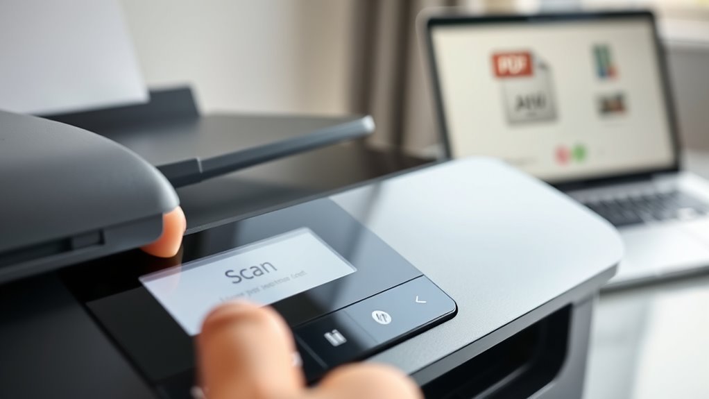 set hp scan to pdf