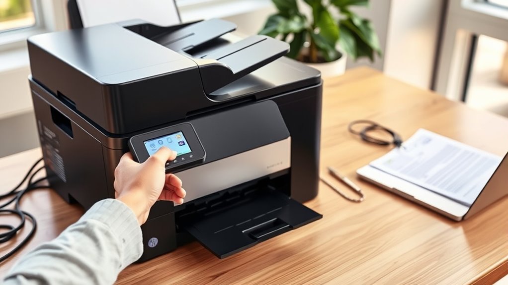 set up mfp networked printer