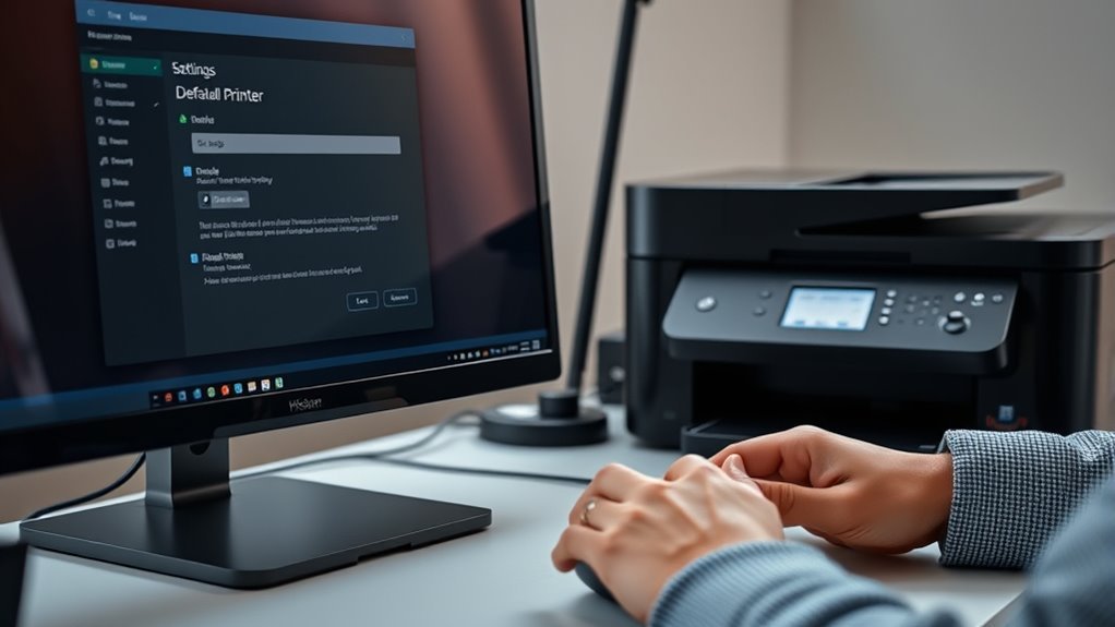 turn off automatic default printer