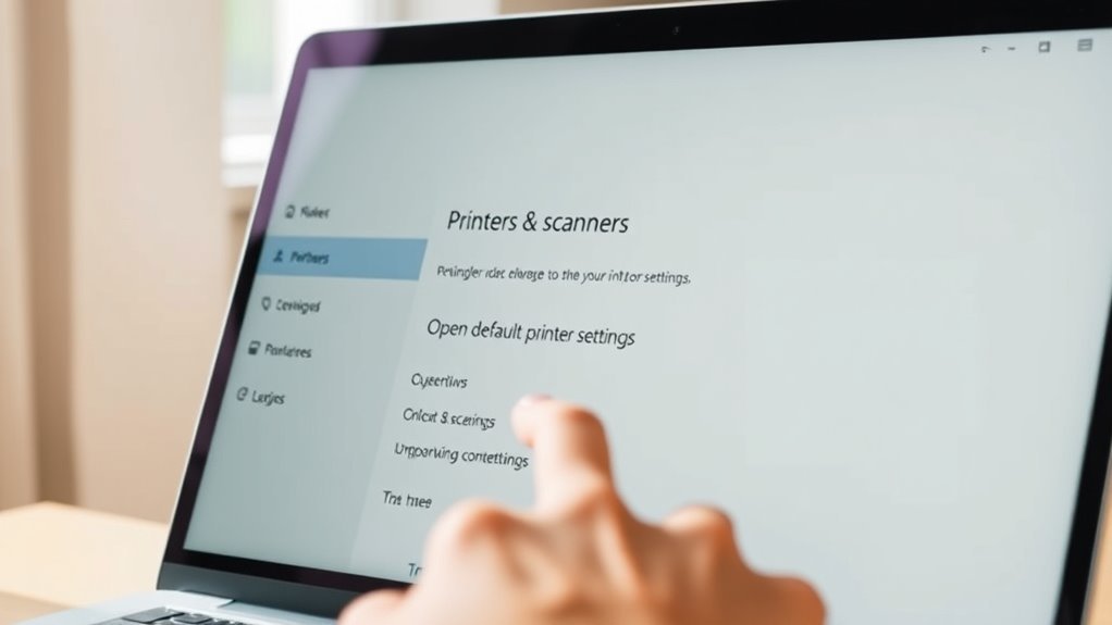 windows manages default printer